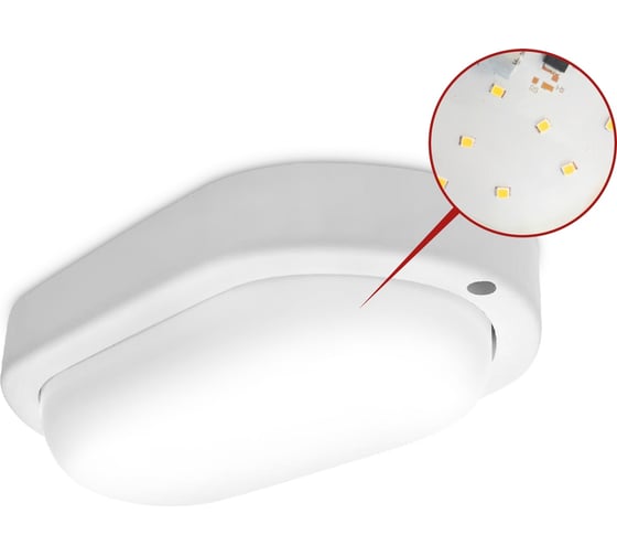 Изображение товара Светильник IN HOME сд герм спп мд-1565-овал 15вт 6500к 1350лм с микроволн датчиком ip65 160x88мм 4690612044132