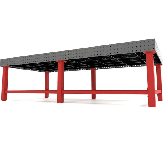 Изображение товара Сварочный стол Flamet 1450x2500, Profi 10 мм, подстолье с перемычками PBK-1450x2500-10