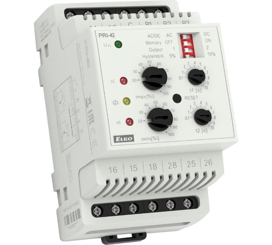 Изображение товара Реле контроля тока ELKO EP PRI-42/UNI AC/DC 24-240V КА-00000294