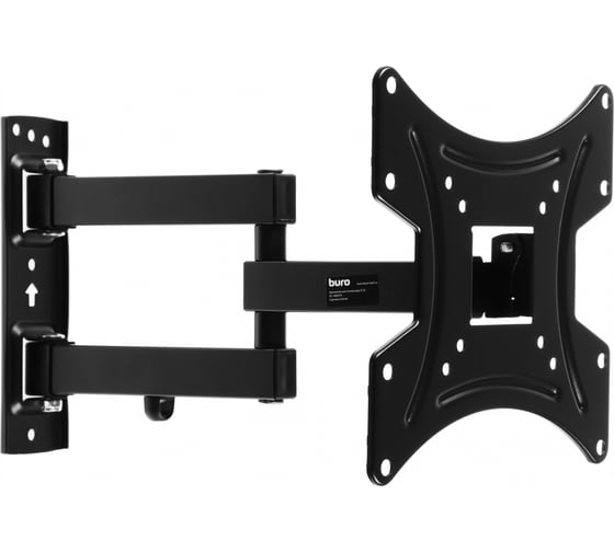 Изображение товара Кронштейн для телевизора BURO FL3S черный, 20"-48", макс. 15 кг, настенный, поворотно-выдвижной, наклонный 1682970