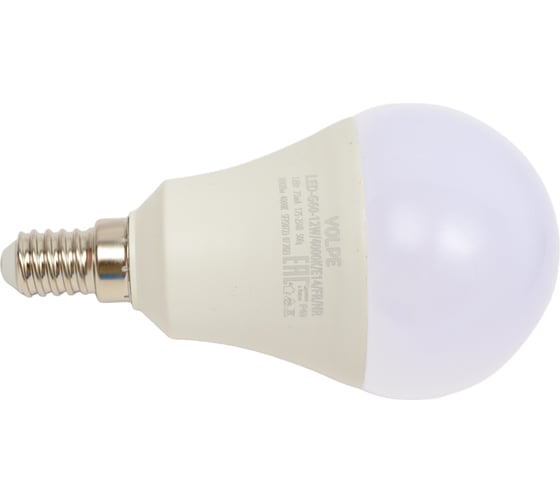 Изображение товара Светодиодная лампа Volpe LED-G60-12W/4000K/E14/FR/NR UL-00010993