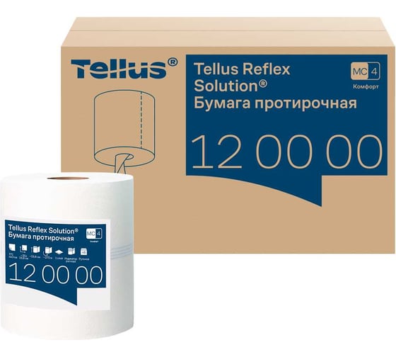 Изображение товара Полотенца TORK (Tellus) Rerlex с центральной вытяжкой M4 6 пачек 22611 120000