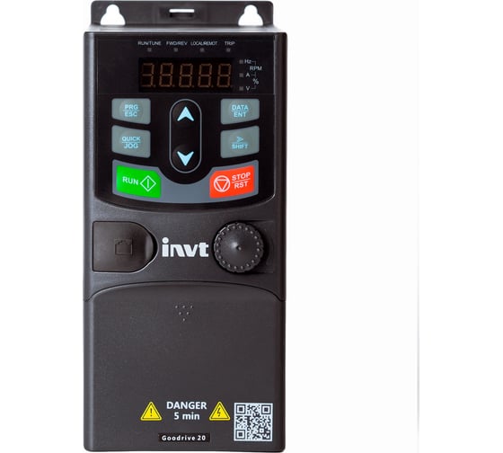 Изображение товара Частотный преобразователь INVT GD2 1,5 кВт 380В IP 20 (GD20-1R5G-4) 90001-01079