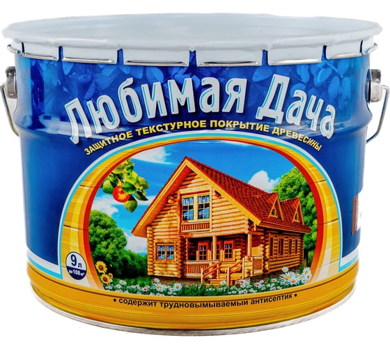 Изображение товара Защитно-декоративное покрытие для древесины Любимая Дача палисандр, полуматовое, 9 л 45319