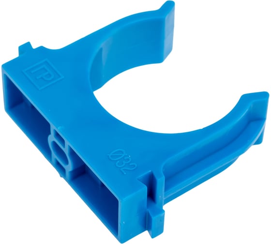 Изображение товара Крепеж-клипса для труб Промрукав для прямого монтажа синяя д32 PR13.0146