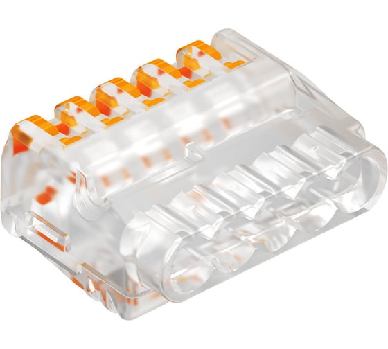 Изображение товара Клемма OBO Bettermann OBO универсальная с зажимом 5x2,5 мм2 упаковка 4 шт, прозрачная, 222-415 2054534