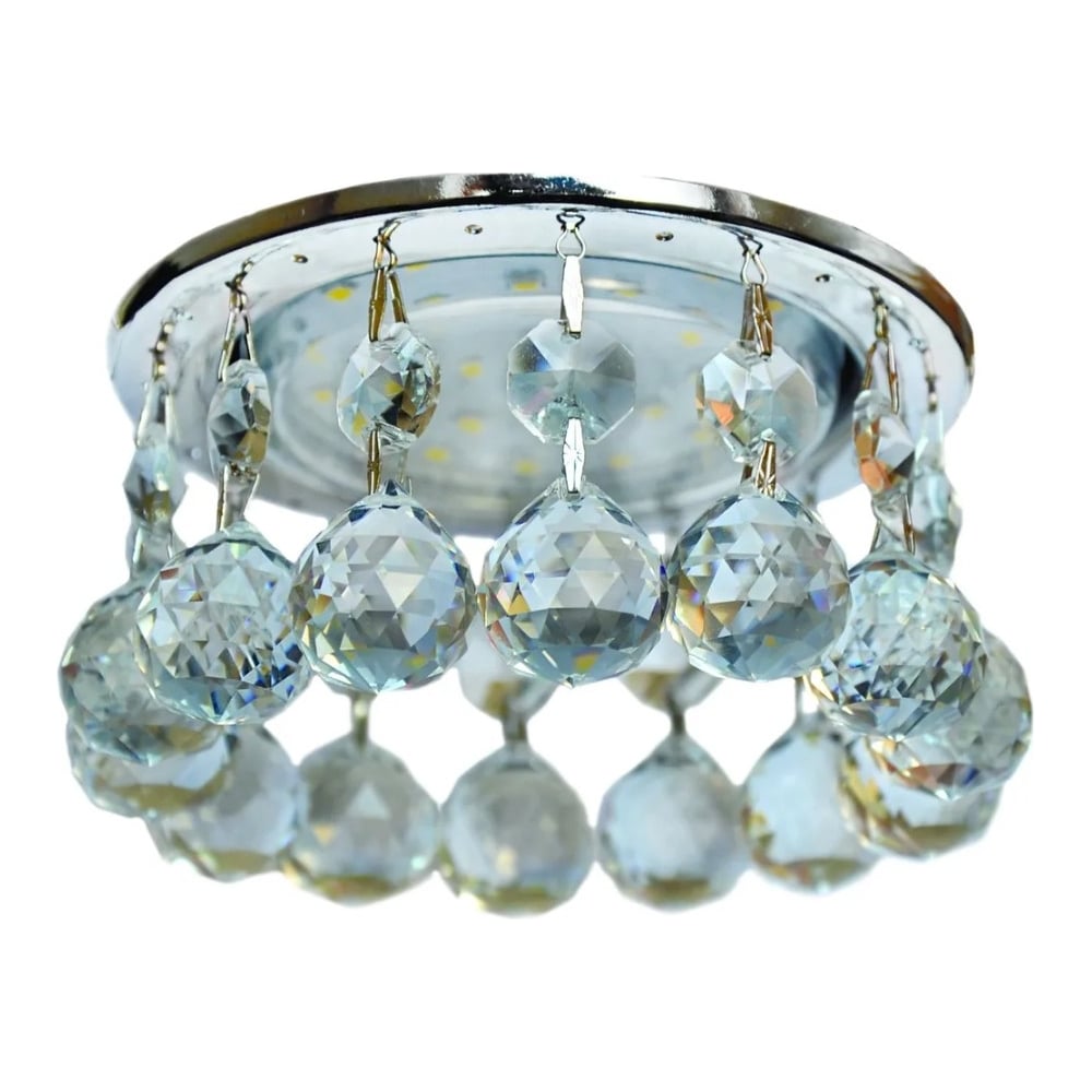 Изображение товара Светильник Ecola Gx53 h4 5346 glass круглый с хромом и прозрачным плафоном