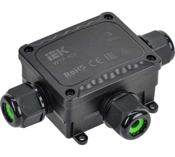Изображение товара Распределительная герметичная коробка IEK wtp-402 3 ввода ip68 UWB10-T-450-41-03-68