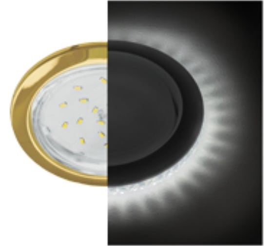 Изображение товара Светильник Ecola Gx53 h4 ld5300 встраиваемый без рефл. с подсветкой золото 48x106 к+ SG53LDEFB