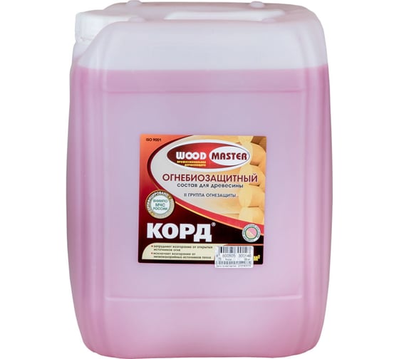 Изображение товара Огнебиозащитный состав для древесины Woodmaster Корд 23 кг 26902