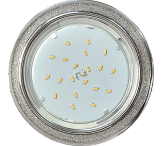 Изображение товара Светильник Ecola Gx53 h4 dl3901 встраиваемый без рефл. круг под стеклом серебряный блеск / хром 106x38 к+ FS53GRECB