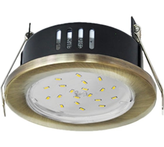 Изображение товара Светильник Ecola Gx53 h9 защищенный ip65 встраиваемый без рефл. черненая бронза 98x55 FN5365ECB