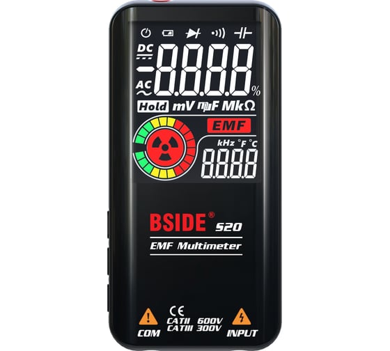 Изображение товара Цифровой мультиметр BSIDE с цветным дисплеем и встроенным аккумулятором S20 064-0003