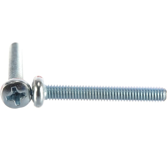 Изображение товара Оцинкованный винт с полукруглой головкой Стройбат DIN 7985 М4x30 мм 100 шт. 2631038 106111