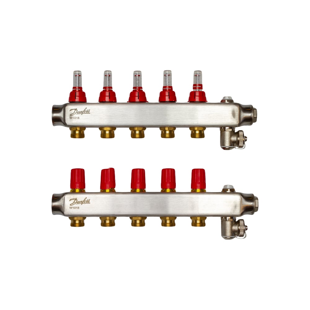 фото Коллекторы danfoss ssm-5f с расходомерами 5 контуров 088u0755