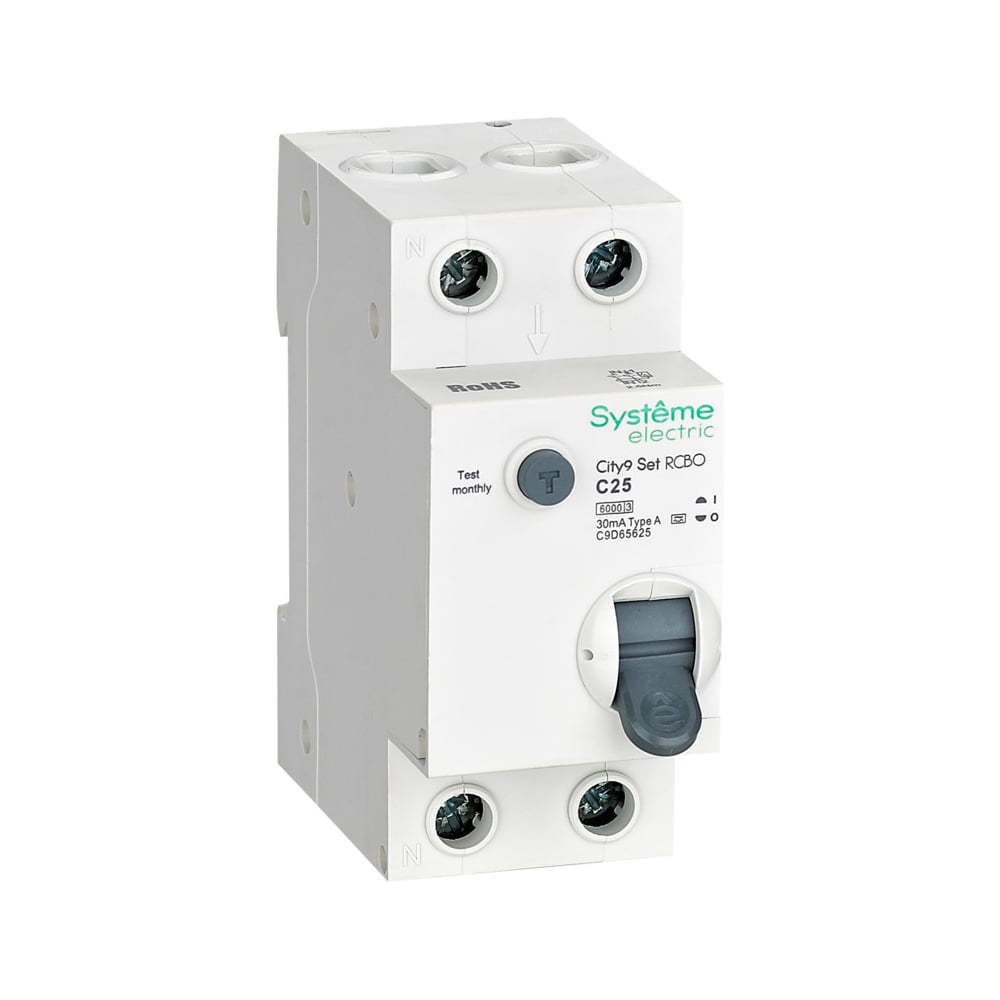 Изображение товара Автоматический выключатель дифференциального тока Systeme Electric City9 25A 6kA 30mA