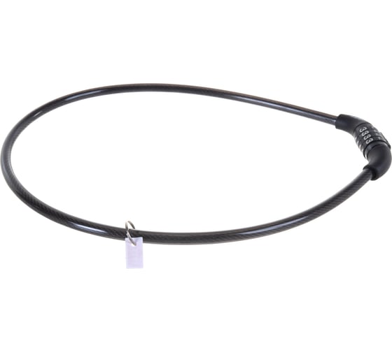 Изображение товара Тросовый кодовый Замок Зубр Стандарт с неизменяемым кодом длина троса 650 мм d мм 37267-65