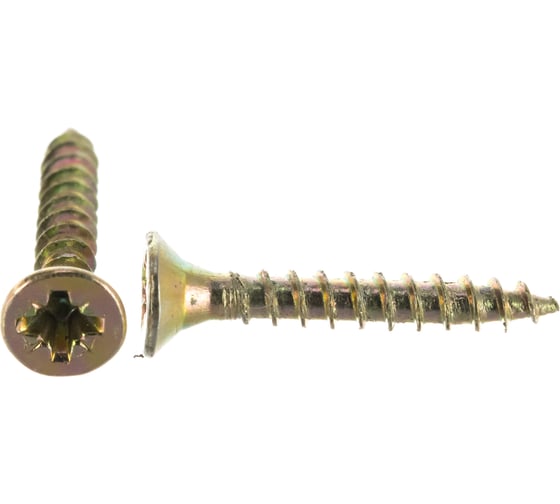 Изображение товара Универсальные саморезы Стройбат желтые 2.5х16 500 шт. 2641103 / 037831