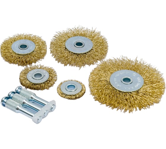 Изображение товара Набор металлических щеток на дрель Vorel 5 шт. 06990