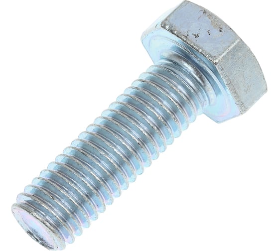 Изображение товара Болт Доброга М10x30 мм, цинк, к.п. 4.8, DIN 933, 5 шт. ТД-00009483