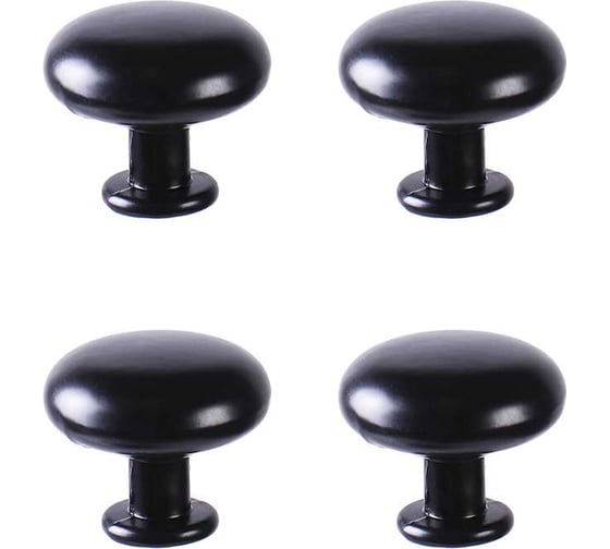 Изображение товара Ручка-кнопка для мебели Larvij 4 шт. L4.knob05BLx4