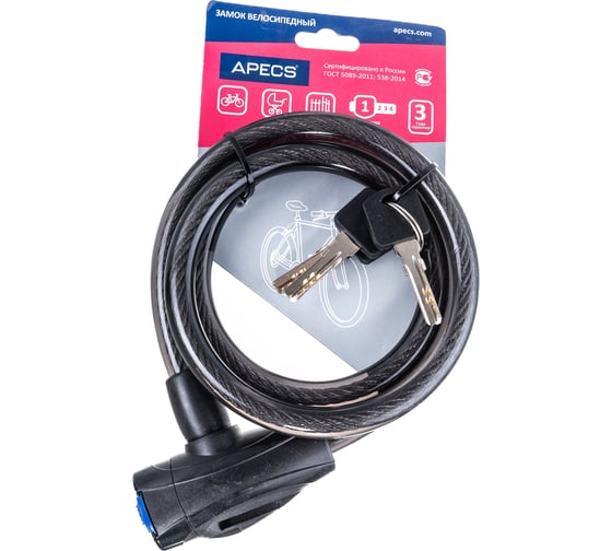 Изображение товара Велосипедный замок Apecs PD-84-100CM 17195