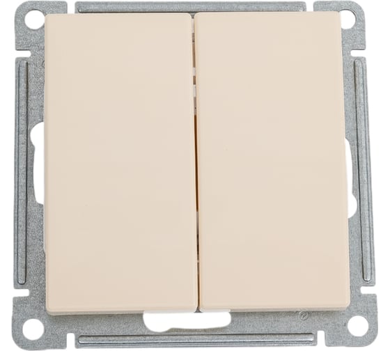 Изображение товара 2-клавишный переключатель Systeme Electric Wessen 59 слоновая кость 10ах VS610-256-2-86