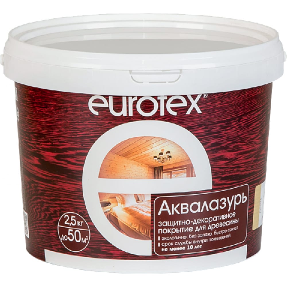 Защитно-декоративное покрытие для древесины Eurotex покрытие декоративное parade abella с перламутровым бисером 2 7 л