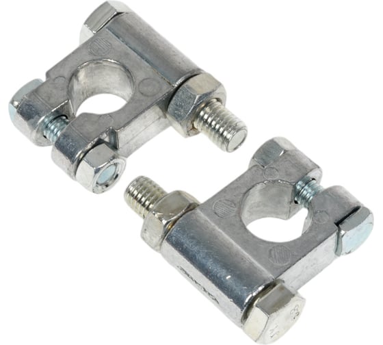 Изображение товара Клемма акб Nord-Yada цинк 2шт болт и гайка 10мм тм nord yada 909356