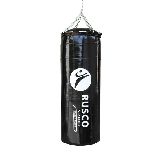 Изображение товара Боксерский мешок Ruscosport 45 кг (+/- 5 кг), 150x35 см, черный 4680062715539