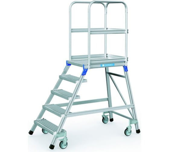 Изображение товара Передвижные алюминиевые подмости Zarges с односторонним подъемом, 5 ступеней, из стали 41953