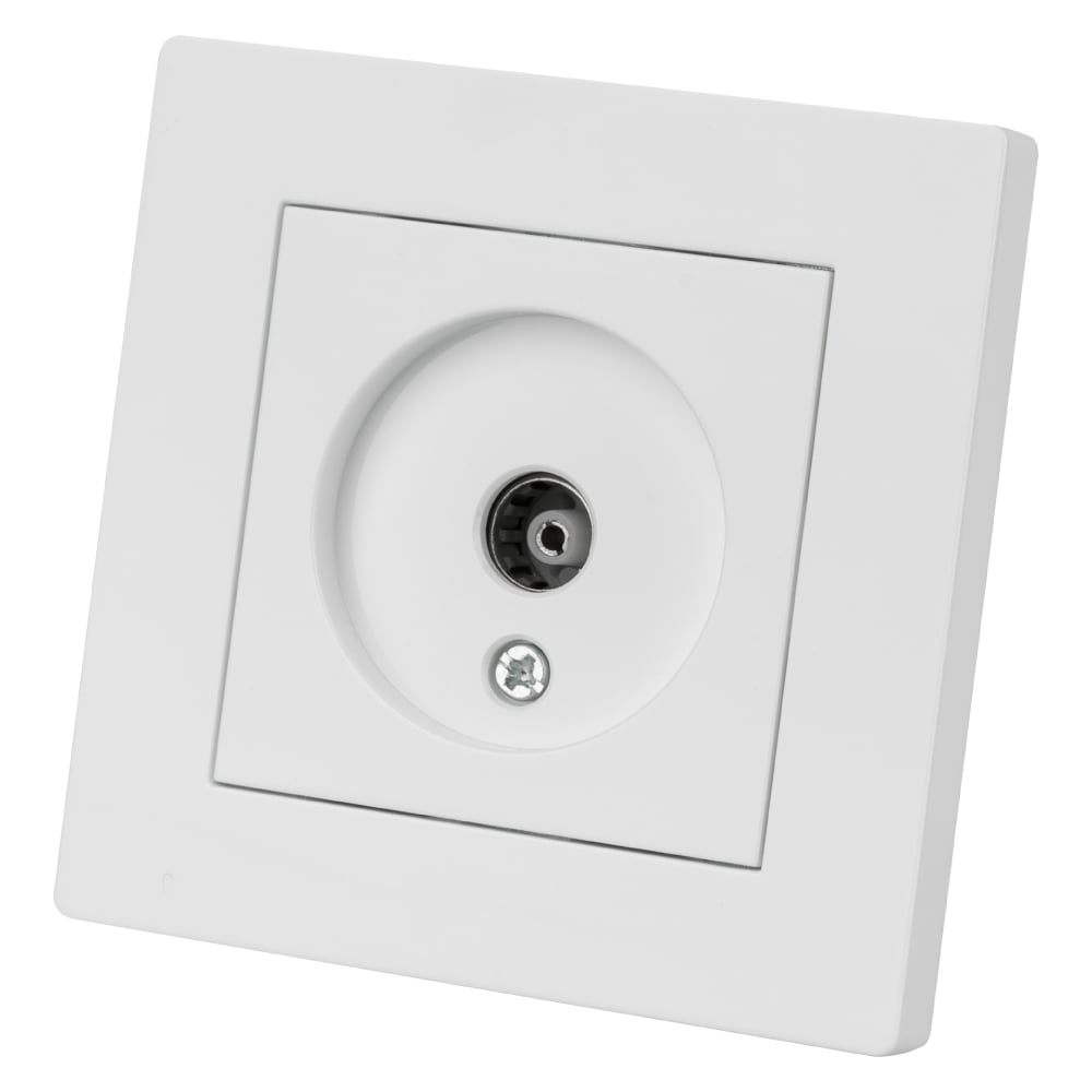 Изображение товара Телевизионная розетка TDM ELECTRIC серия Сенеж, встраиваемая белая