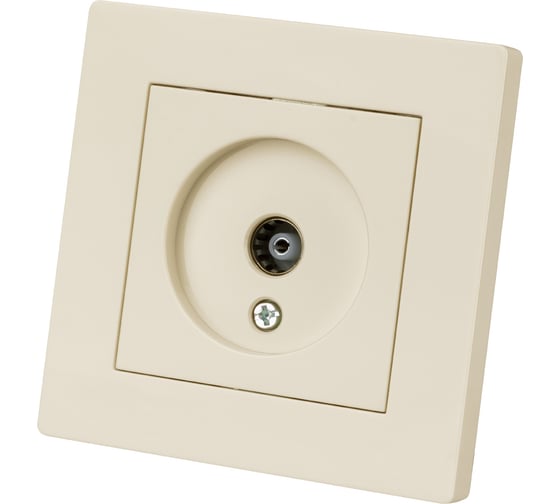 Изображение товара Розетка телевизионная простая TDM ELECTRIC (0-2400мгц, "мама") слоновая кость "сенеж" SQ1816-0145