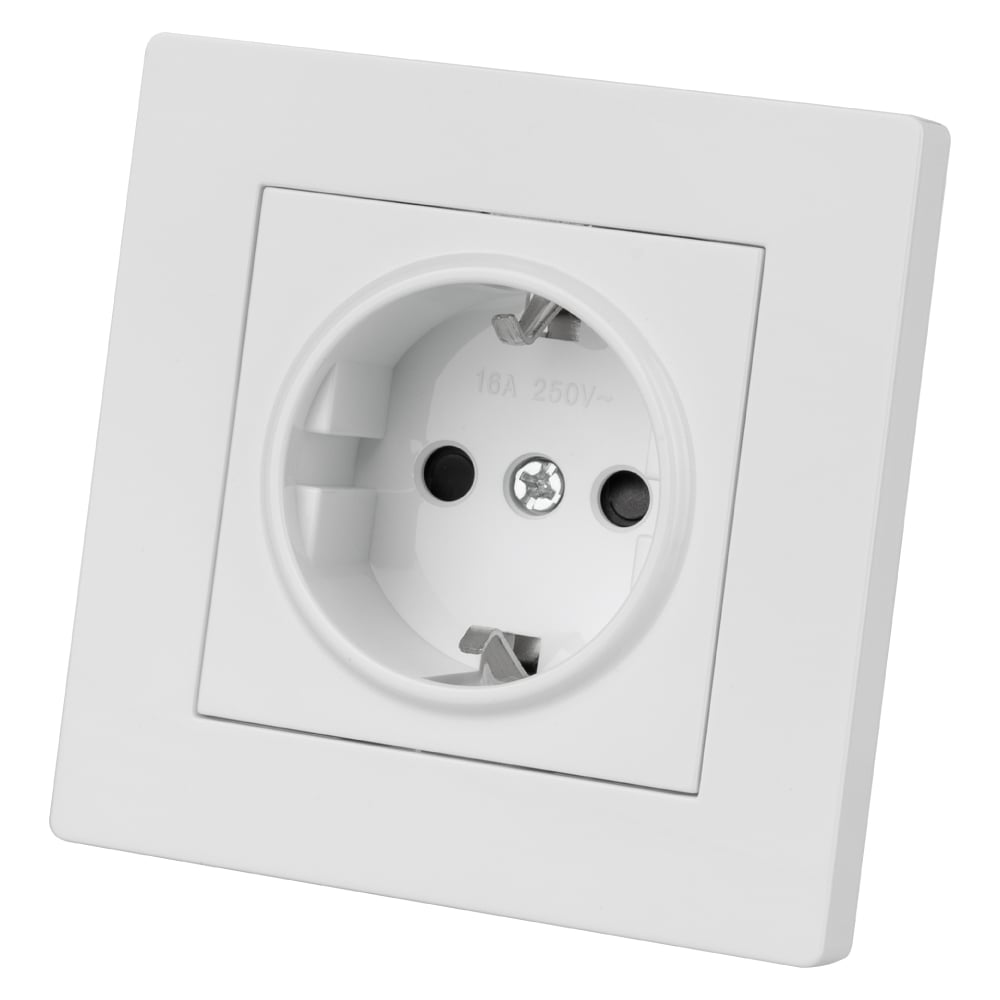 Изображение товара Розетка силовая TDM ELECTRIC 2п+з 16А 250В белая Сенеж SQ1816-0033