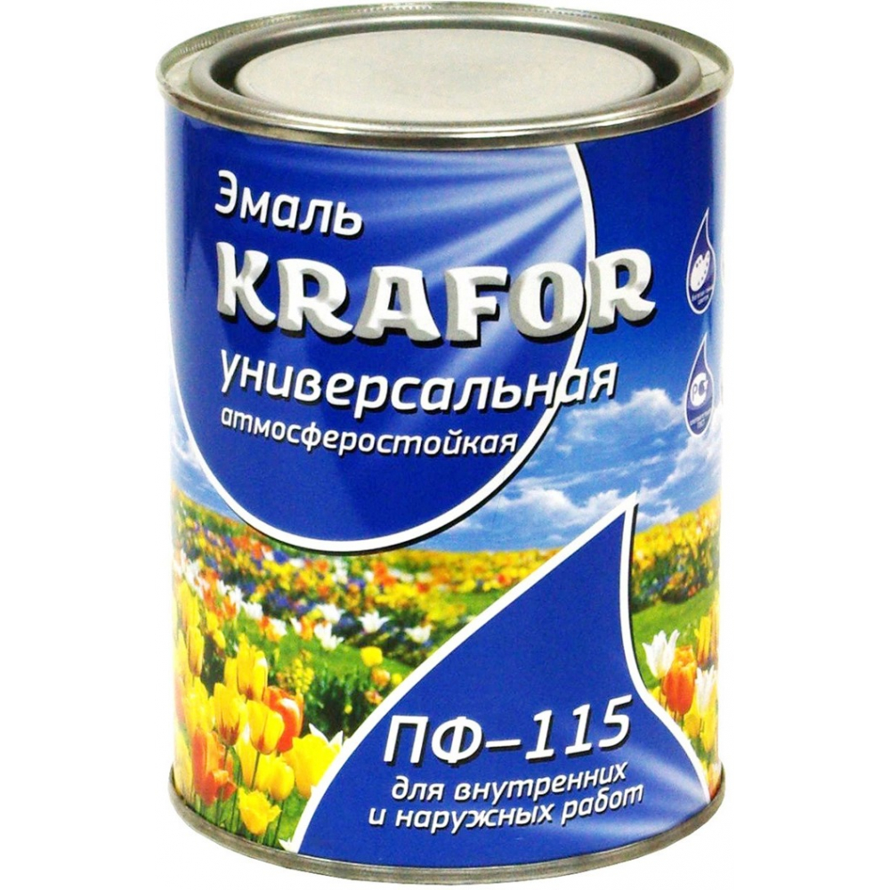 фото Универсальная эмаль krafor пф-115 синяя 0.8 кг 6 206151