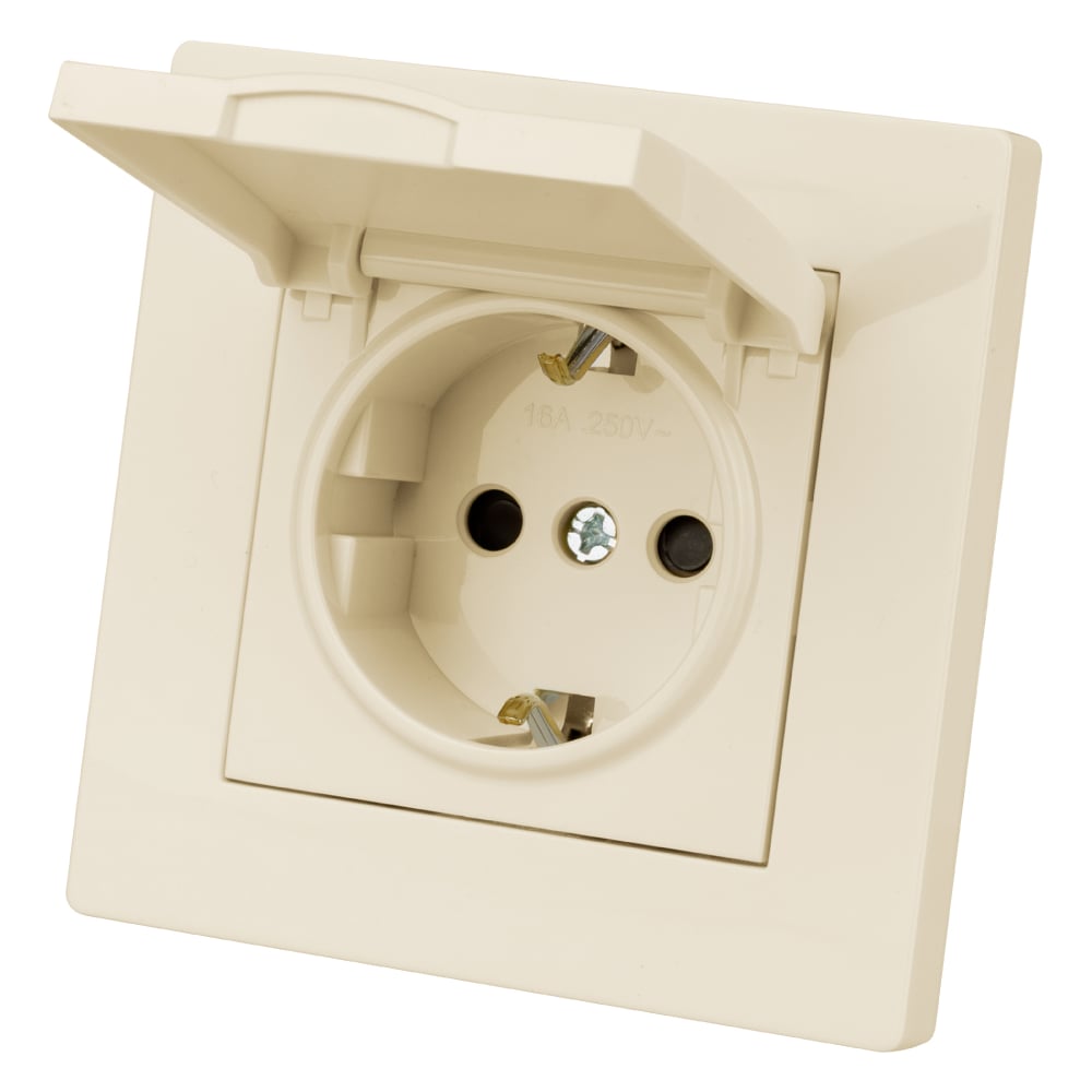 Изображение товара Розетка TDM ELECTRIC 2п+з 16А 250В ip44 с защитными шторками с крышкой слоновая кость "сенеж" SQ1816-0139 Изображение товара Розетка TDM ELECTRIC 2п+з 16А 250В ip44 с защитными шторками с крышкой слоновая кость "сенеж" SQ1816-0139