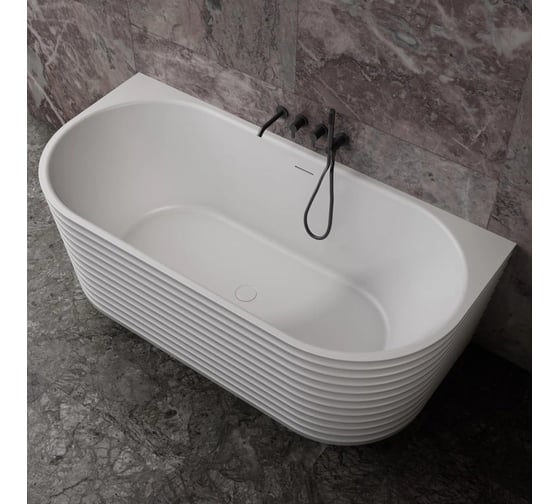 Изображение товара Ванна из искусственного камня ABBER Stein белая матовая AS9652