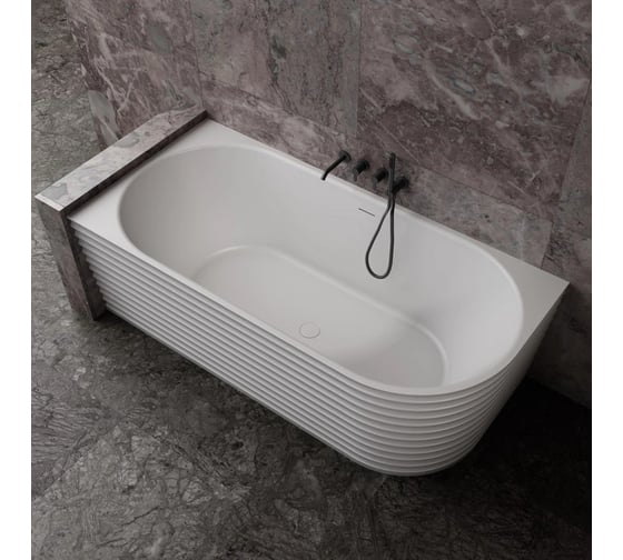 Изображение товара Ванна из искусственного камня ABBER Stein белая матовая AS9651 L