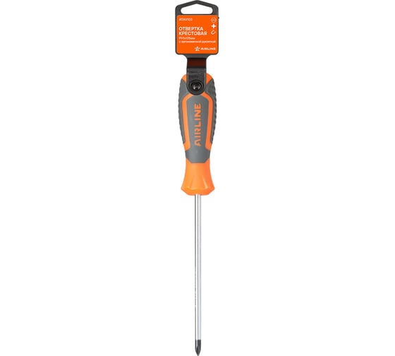 Изображение товара Отвертка крестовая Airline PH1x125мм с эргономичной рукояткой магнитная, пласт.подвес ATAV103