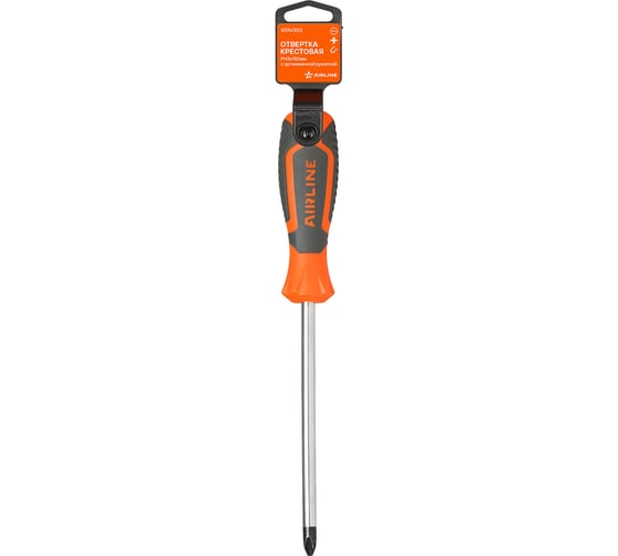 Изображение товара Отвертка крестовая Airline PH3x150мм с эргономичной рукояткой магнитная, пласт.подвес ATAV303