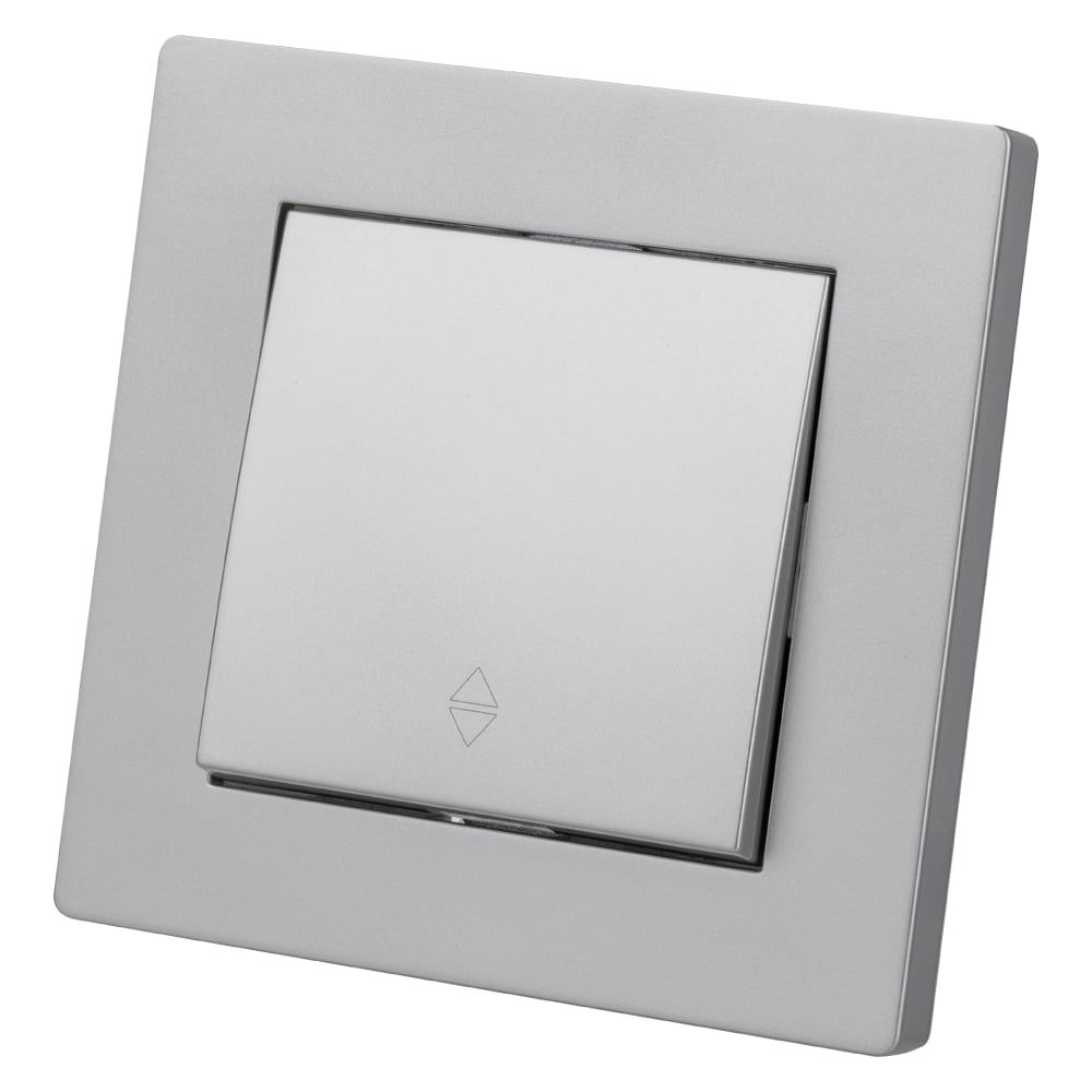 Изображение товара Выключатель 1 клавишный на 2 направления TDM серия Сенеж серебристый 10А SQ1816-0215