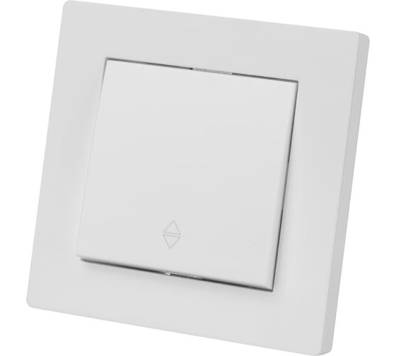 Изображение товара Выключатель на 2 направления 1 клавишный TDM 10А белый "сенеж" SQ1816-0015