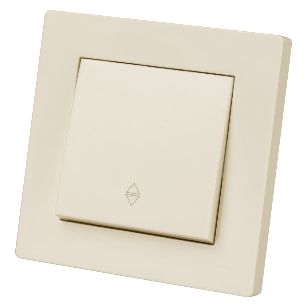 Изображение товара Выключатель одноклавишный на 2 направления TDM 10А слоновая кость