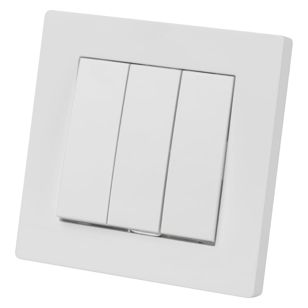 Изображение товара Выключатель 3-х клавишный TDM 10А белый Сенеж SQ1816-0012 для освещения