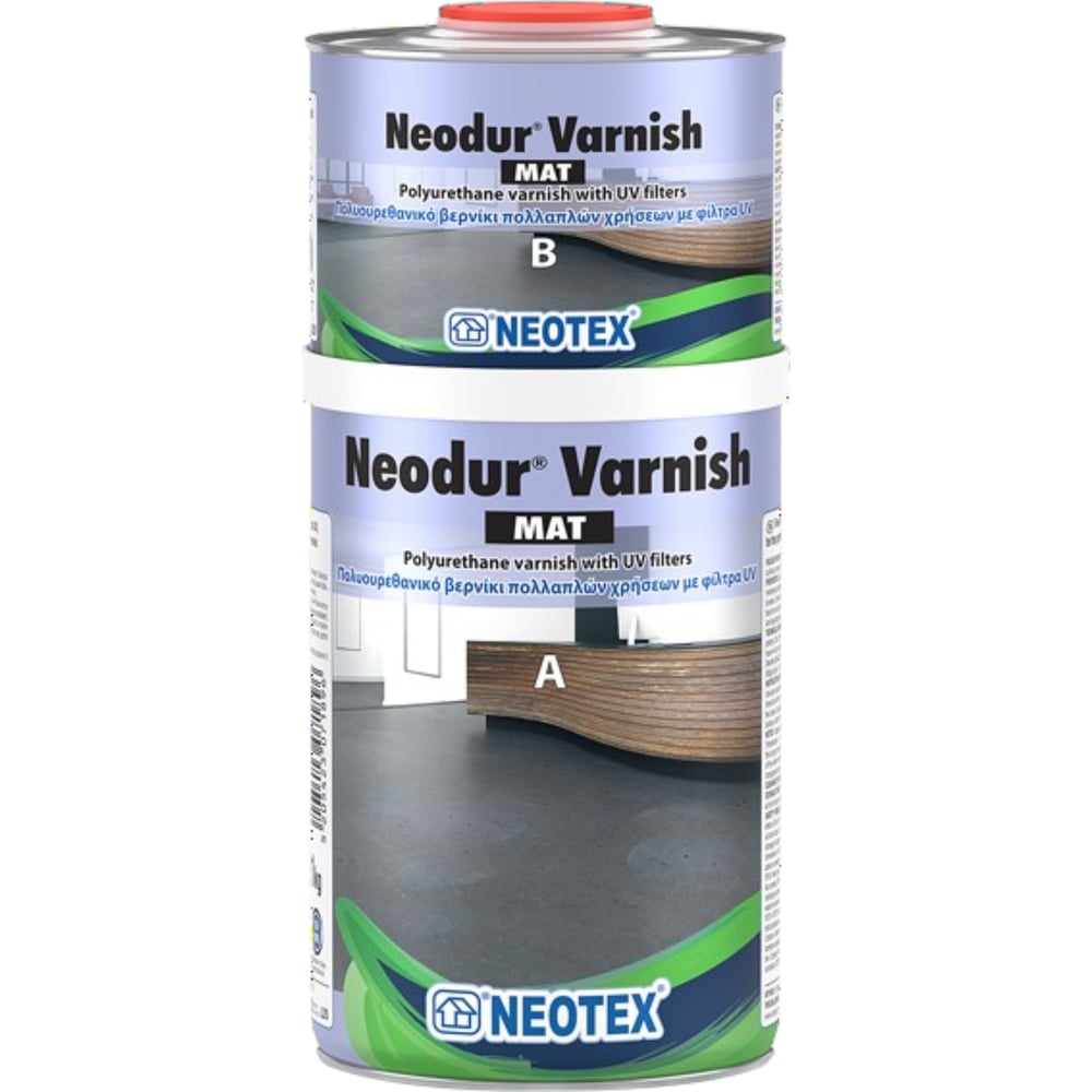 Изображение товара Полиуретановый УФ-стойкий матовый лак NEOTEX 15.6 кг защитно-декоративное покрытие