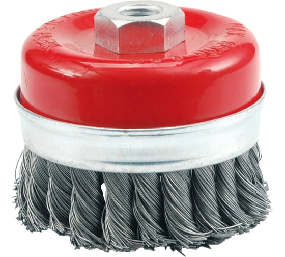 Изображение товара Круговая щетка-крацовка Vorel 65 мм х М14 крученая чашка 06974