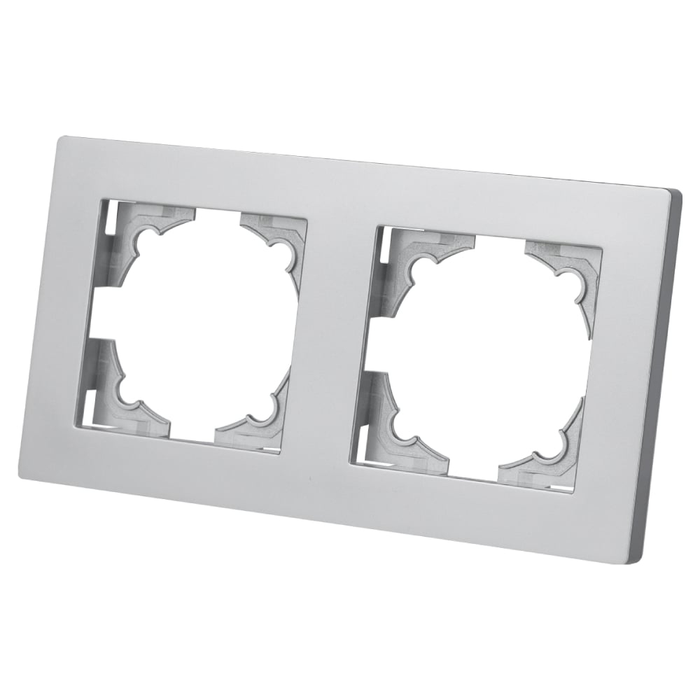 Изображение товара Рамка 2-х постовая TDM ELECTRIC серебристая SQ1816-0255