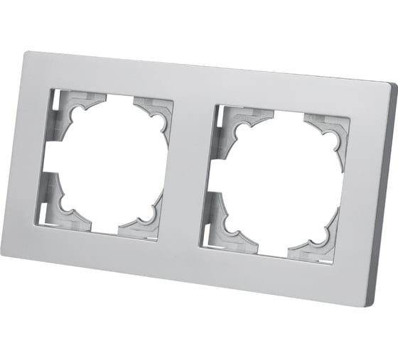 Изображение товара Рамка 2-х постовая TDM ELECTRIC серебр. металлик "сенеж" SQ1816-0255