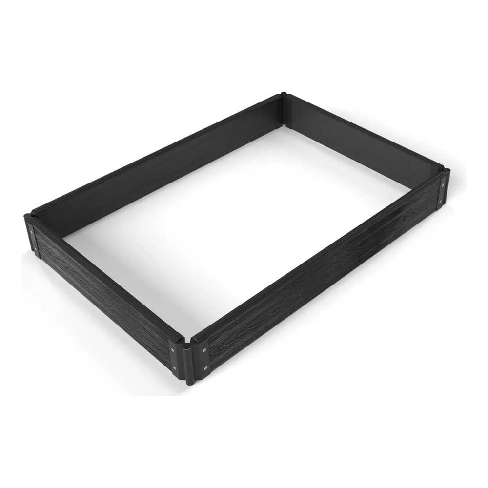 Изображение товара Готовый комплект грядки из ДПК 1200x800x155 графит Еврогрядка