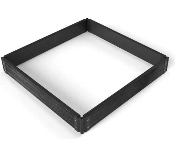 Изображение товара Готовый комплект грядки из дпк Еврогрядка 1000x1000x155, цвет графит GEG4-155-Graphite